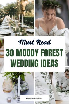 the top 10 most modest forest wedding ideas