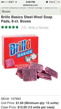 a box of buffalo basics steel wool soaps on the app store's website