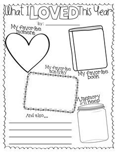 a coloring page for valentine's day with the words what i loved this year