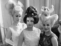 Sci fi 60s hair Historical Hairstyles, Three Women, Munich Germany, Retro Hairstyles, One Hair, Bad Hair Day