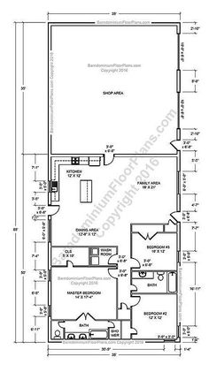 the floor plan for a two story house with an attached garage and living quarters,