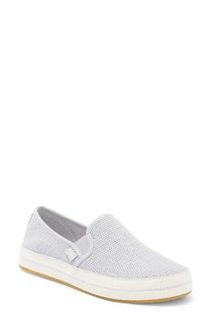 A cotton mesh upper and stripe-wrapped sole enhance the breezy casual style of this slip-on sneaker. Slip-on style Cushioned footbed Textile upper and lining/rubber sole Imported Women's Shoes Womens Shoes Sneakers, Nordstrom Rack, Women's Shoes, Slip On Sneaker, Casual Style, Womens Sneakers, Rubber Sole, Shoes Sneakers, Slip On