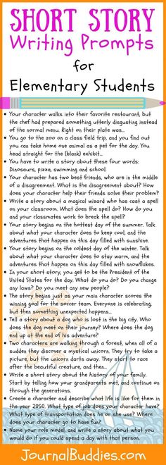 an elementary student's short story writing project for elementary students