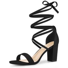 Step into style and comfort with the Perphy Women's Open Toe Lace Up Tie Up Chunky Heeled Sandals. Perfect for any woman looking to add a touch of elegance to her wardrobe.

- Gender: Female
- Age Group: Adult
- Product Type: Sandals
- Material: Faux suede with a rubber outsole
- Color: Black
- Size: 8

These chic sandals feature an open-toe design complemented by a lace-up and tie-up closure, ensuring both a secure fit and a stylish flair. The chunky heel not only adds a fashionable lift but al Cross-tied Ankle Strap Heels, Adjustable Lace-up Synthetic Heels, Summer Lace-up Block Heels With Wrapped Heel, Formal Lace-up Sandals For Summer, Adjustable High Heel Lace-up Sandals With Heel Strap, Synthetic Lace-up Sandals With Wrapped Heel, Summer Lace-up Block Heels, High Heel Cross-tied Lace-up Sandals, Synthetic Lace-up Sandals With Wrapped Block Heel