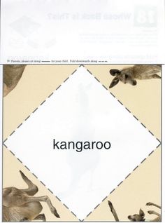 an image of kangaroos and giraffes with the word kangaroo on it