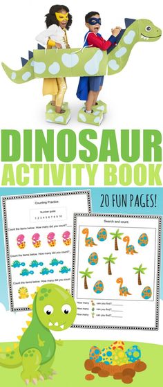 dinosaur activity book for kids with pictures and instructions