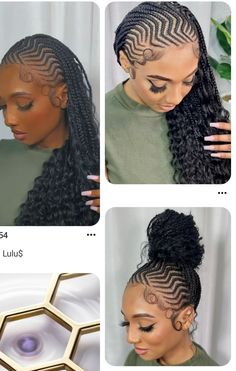 Cornrow Hairstyle, Cornrows With Box Braids, Latest Hair Braids, Afro Curls, Feed In Braids Hairstyles