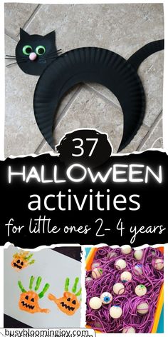 Simple Halloween Crafts For Kids, Simple Halloween Crafts, Halloween Crafts For Kids To Make, Halloween Activities For Toddlers, Halloween Craft Activities, Craft Activities For Toddlers, Spooky Halloween Crafts