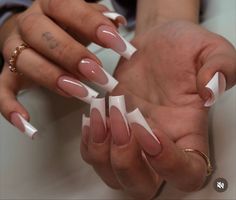 Ambre Nails, 22nd Bday, Anime Nails, Long Nail Designs, Nice Nails, Pointed Nails, French Acrylic Nails