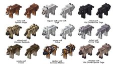 the different types of dogs in minecraft