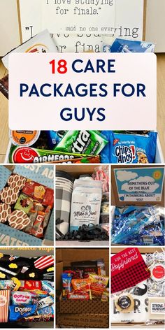 Brighten up his college days with thoughtful treats and essentials. Get inspiration from these 18 care package ideas tailored just for guys. College Survival Kit Gift For Guys, Bf Care Package Gift Ideas, Protein Care Package Ideas, College Goody Bags, Themed Care Package Ideas, Care Package Party, College Packages Ideas, Just Because Basket For Him