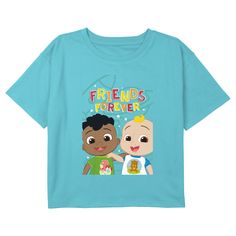 Join parents and kids alike for 3D-animated traditional nursery songs and original children's songs with officially licensed apparel for the whole family from the popular Youtube channel Cocomelon! This Girls' Cocomelon Cropped T-Shirt features a graphic of Cody and JJ across the front, along with the phrase: "Friends Forever" in yellow, red, and orange. Grab some new Cocomelon tees today and sing along to all your favorite songs in style! Traditional Nursery, Nursery Songs, Red And Orange, Cropped T Shirt, Top T Shirt, Crop Tshirt, Friends Forever, Tee Design, Crop Tee