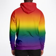 Soft and cozy pullover hooded sweatshirt in a beautiful rainbow ombre gradient. Perfect for anyone looking for a subtle way to wear your pride on those chillier days. Double-layer hood Kangaroo front pocket Brushed fleece inside Cotton-poly blend Unisex fit Handmade to order: This item ships in 4-8 business days (Average time is 5 days) Please refer to the Size Guide listed to make sure your hoodie fits just right! If you are unsure about your size or in between sizes, go up one size when orderi Rainbow Casual Winter Hoodie, Casual Winter Rainbow Hoodie, Rainbow Cotton Hoodie, Rainbow Long Sleeve Hoodie For Winter, Casual Rainbow Hoodie For Streetwear, Rainbow Long Sleeve Winter Hoodie, Rainbow Long-sleeve Winter Hoodie, Rainbow Hoodie For Winter Streetwear, Rainbow Ombre