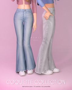 two dolls standing next to each other in front of a pink background with the caption coquette collection