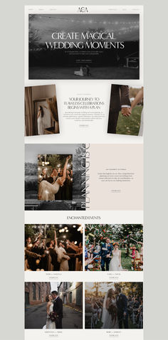 Wedding Planner Website for Luxury Event Planner Wedding Web Design Inspiration, Website Events Page Design, Modern Clean Wedding, Wedding Planner Website Design, Wedding Website Ideas, Event Planner Branding, Dj Website, Planner Website