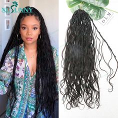 37.37US $ 62% OFF|Boho Locs Crochet Hair Human Hair Curls Pre Looped Crochet Hair Human Hair Body Wave Ends For Black Women Synthetic Locs| |   - AliExpress Pre Looped Crochet Hair, Vacation Hairstyles, Body Wave, Boho Crochet, Crochet Hair Styles, Curled Hairstyles, Locs, Human Hair