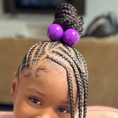 Feed In Ponytail Kids, Kids Feedins Braids, Kid Braided Ponytail, Braided Ponytail For Kids, Kids Hairstyles With Beads, Toddler Braids With Beads Kid Hairstyles, Braids With Beads For Girls Kids, Toddler Braids With Beads