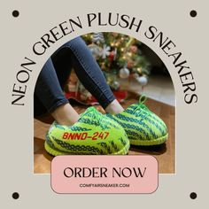 Step into vibrant style with our Neon Green Sneakers! 🟢👟 Elevate your footwear game with these sneakers that add a pop of color and energy to your look. Whether you're hitting the streets or embracing a casual day, these sneakers are your go-to choice for a trendy and eye-catching statement. #NeonGreenSneakers #ElevateYourFootwear #VibrantStyle #ComfyAirSneaker #ShopNow #StreetStyle #CasualChic #PopOfColor #EnergyBoost #TrendyVibes #FashionableEase #EffortlessChic #FootwearEssentials Green Non-slip Slippers For Leisure, Comfortable Green Indoor Slippers, Green Casual Indoor Slippers, Comfy Slippers For Leisure, Non-slip Casual Slippers For Loungewear, Casual Non-slip Slippers For Home, Casual Non-slip Slippers For Loungewear, Casual Non-slip Slippers, Comfortable Casual Slippers For Home