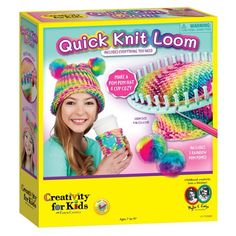 the craft kit is ready to be used for kids's crafts and knitting projects