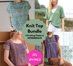 knitting patterns for knit tops and sweaters