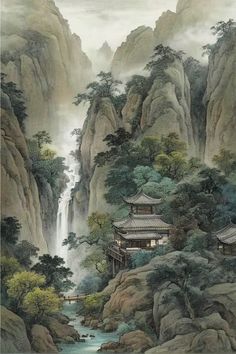 China Landscape, Chinese Brush, Ancient China, Chinese Painting, Painting Style, Chinese Art