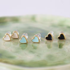 Gold plated Blue Heart with titanium pin stud earrings,Minimalist earrings,Love Heart Studs, heart Dainty Studs,something Blue for bride #ElegantEarrings #PostEarrings #UniqueEarrings #TitaniumPinStuds #CuteHeartEarrings #GiftForHer #BlackHeartEarrings #CuteStudEarrings #BridesmaidsGifts #MinimalistEarrings Something Blue For Bride, Black Heart Earrings, Cute Stud Earrings, Bridemaids Gifts, Food Earrings, Titanium Earrings, Dainty Studs, Tiny Studs, Back Jewelry