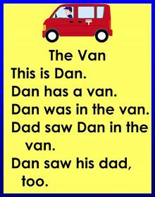 an image of a red van with words below it