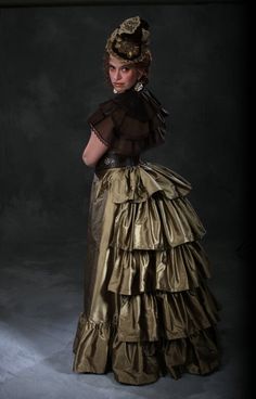 Late 19th c. Ensemble — Period Corsets Elegant Costume Dress With Ruffled Skirt, Victorian Wedding Dress With Underbust Style, Vintage Victorian Dress With Boned Bodice, Vintage Victorian Dress With Boned Bodice And Underbust, Fitted Vintage Corset With Attached Cancan, Vintage Fitted Corset With Attached Cancan, Cosplay Petticoat With Attached Cancan, Victorian Wedding Dress With Corset Back, Victorian Style Ruffled Petticoat For Costume