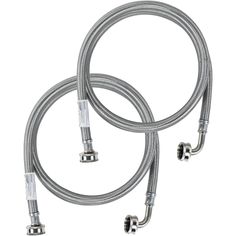 two hoses connected to each other on a white background