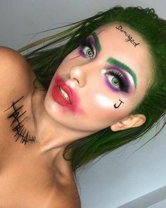 Easy Diy Halloween Makeup, Halloween Makeup Diy Easy, Halloween Makeup Clown, Halloweenský Makeup, Diy Halloween Makeup, Holloween Makeup