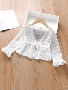 White Casual  Long Sleeve Cotton Plain Other  Non-Stretch Spring/Summer Toddler Girls Clothing White Full Sleeve Kurti, White Long Sleeve Kurta With Buttons, White Dress Children, White Baby Dress Long Sleeve, Toddler Girl White Shirt, Waist Jacket, Baby Girl Dress Design, Baby Clothes Girl Dresses, Beautiful Pakistani Dresses