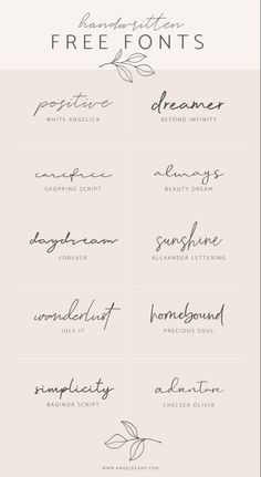 the different types of handwriting that are used to write and use in this type of writing