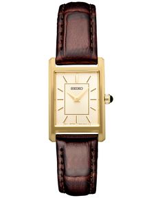 in stock Seiko Watches Women, Classic Watch Women, Brown Leather Strap Watch, Vintage Watches Women, Brown Watches, Brown Leather Watch, Watches Women Leather, Oc Inspo, Watches Women