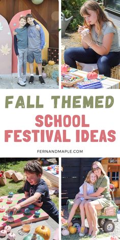 the fall themed school festival ideas are great for kids and adults to make their own activities