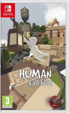 human fall flat on the nintendo wii game console, with an image of a man flying through the air