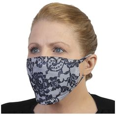 Adult / Child / Teen Breathable Washable Printed Face Mask, Face Cover, Double Layer, Stretches to Fit. Printed on one side in the US. Pattern continues from the front of the mask to over the ears to create a uniform look on the face. Double layer breathable fabric stretches over the face comfortably. Fabric ear loops can be softer than elastic on the ears for less irritation. Binding on the top and bottom of the mask adds durability and creates a softer fit. Machine wash. 95% polyester and 5% Feeding Kids, Mask Face, Ear Loop, Face Cover, Lace Pattern, Double Layer, Breathable Fabric, The Face, Binding