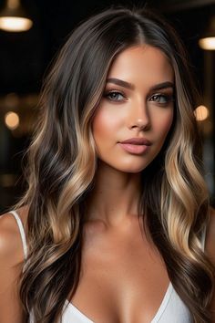 Chocolate Brown Hair With Balayage, Brown Hair With Balayage, Ombre Wavy Hair, Long Hair Older Women, Which Hair Colour