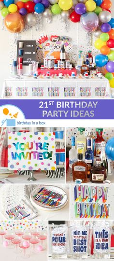 a birthday party with balloons and decorations