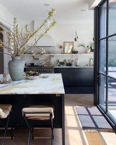 the instagram page shows an open kitchen and dining area