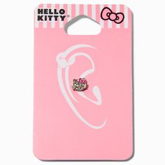 Claire's Hello Kitty® Stainless Steel Crystal Face 18G Threadless Cartilage Earring Hello Kitty Helix Piercing, Cute Cartilage Earrings, Hello Kitty Earrings, Gem Tattoo, Kitty Clothes, Hello Kitty Clothes, Back To School Shopping, Girly Accessories, Hello Kitty Items