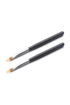 WOKOTO 2PCS Black Nail Ombre Brushes Gradient Painting Pens Brushes With Wood Handle UV Gel Nail Art builder Brushes Kit Gradient Painting, Black Nail, Uv Gel Nails, Brush Kit, Gel Nail Art, Uv Gel, Black Nails, Wood Handle, Gel Nail