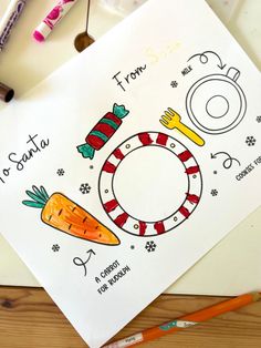 "Get ready for a magical Christmas Eve with our delightful printable Christmas placemat! This charming design is perfect for kids to leave out for Santa, featuring festive illustrations to color in, and plenty of space for their heartfelt wishes and a tasty treat. A wonderful addition to your holiday traditions, ensuring a jolly visit from the big man himself! DIGITAL DOWNLOAD - Nothing will be shipped! Please read carefully.  You will receive the design in the following formats: - A4 PDF - A3 P Preschool Christmas Santa Placemats, Kids Holiday Placemat, Preschool Christmas Placemats, Diy Christmas Placemats, Holiday Diy Decor, Table Setting Party, Kids Table Set, Christmas Placemat, Christmas Colouring