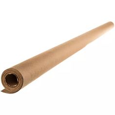 a roll of brown paper on a white background