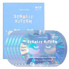 I DEW CARE Starlit Kitten | Brightening Hydrogel Eye Patch | PETA-Certified, Vegan, Cruelty-free, K-Beauty I Dew Care, Hydrogel Eye Patch, Dry Under Eyes, Musk Scent, Sparkling Eyes, Under Eyes, Eye Patches, Sweet Citrus, Wide Awake