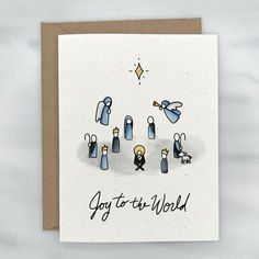 a card with an image of people holding hands and the words, go to the woods