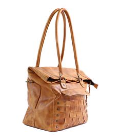 Miriam | Bed Stu Large Leather Tote Bag, Bed Stu, Large Leather Tote, Leather Tote Bag, Leather Tote, Checks, Tote Bag, Bed, Leather