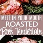 meat in a pan with the title melt - in - your - mouth roasted beef tenderizer