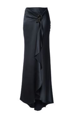 Satin Black Skirt, Digital Closet, Skirt For Women, Alberta Ferretti, Looks Chic, Mode Inspo, 가을 패션, Fashion Girl, Looks Style