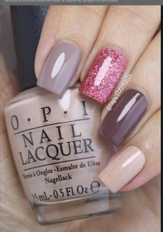 Autumn nails - sparkles is best applied with a makeup sponge rather than multiple coats! Unghie Sfumate, Nails Gel, Opi Nails, Gel Nail Art