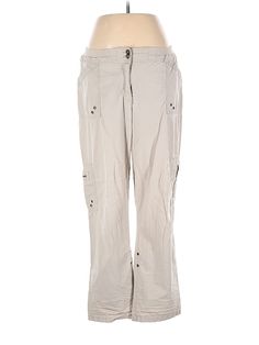 Chico's Cargo Pants Size: Large Gray Bottoms - used. 3% Spandex, 97% Cotton, Regular, Super Low Rise | Chico's Cargo Pants - Super Low Rise: Gray Bottoms - Size Large Gray Cargo Pants, Grey Cargo Pants, Cargo Pants, Low Rise, Womens Bottoms, Spandex, Handbags, Grey, Pants